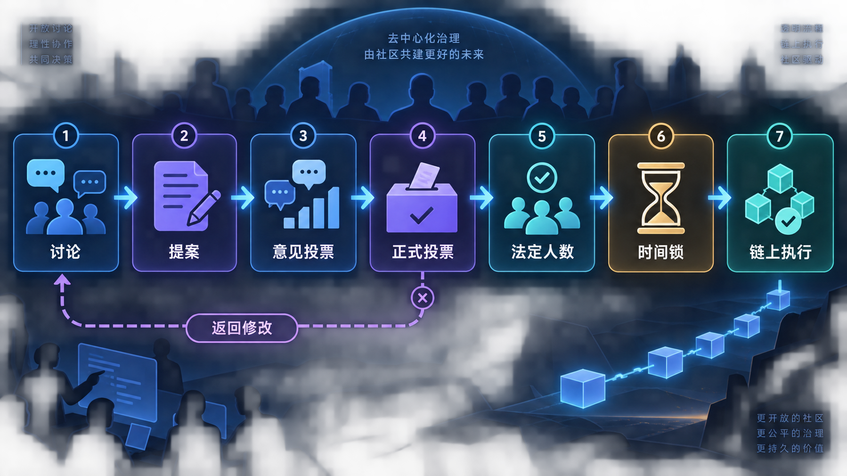 DAO 从讨论到链上执行的治理流程