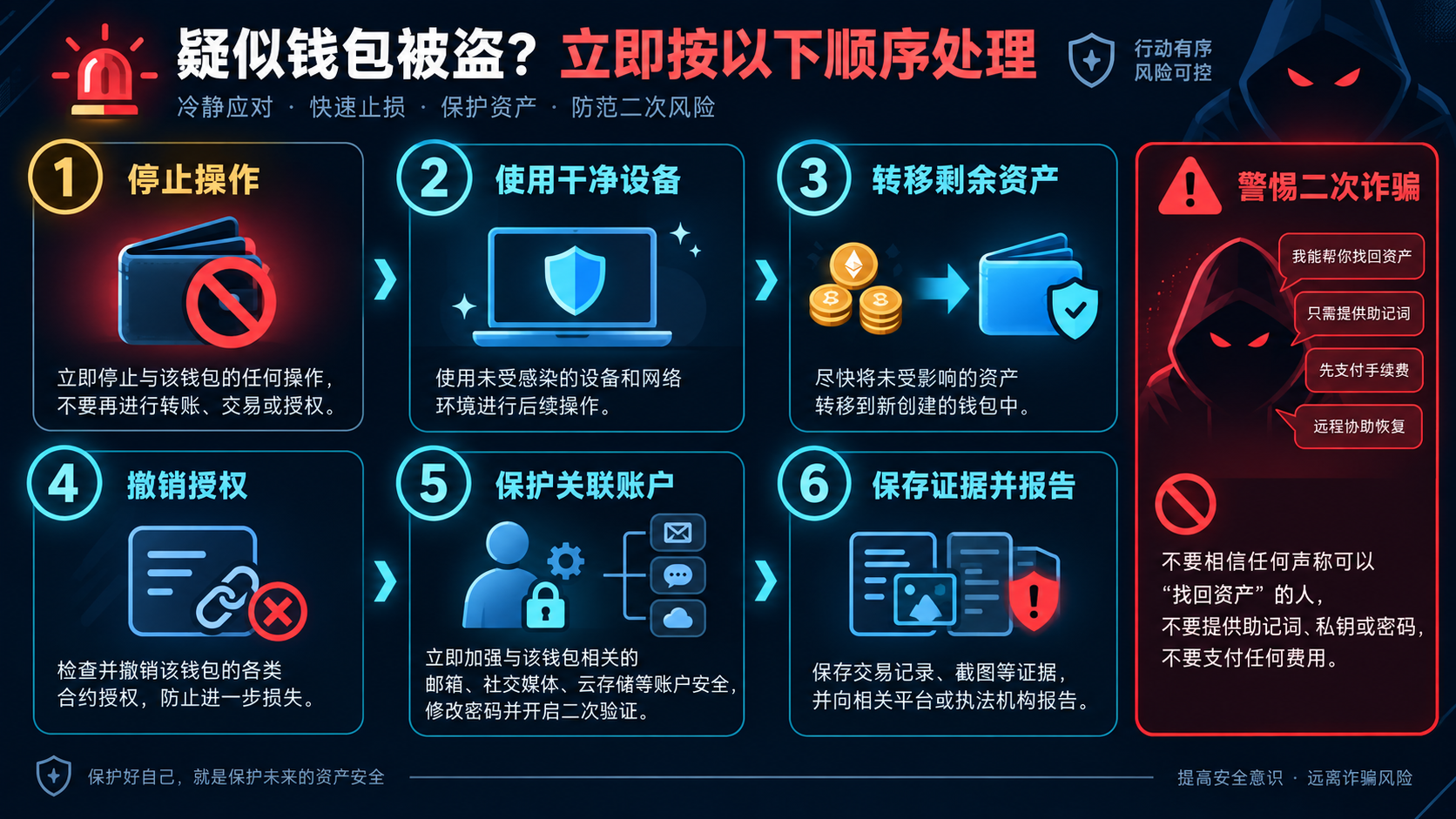 钱包疑似被盗后的应急顺序
